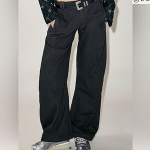 Free People Black Spotlight Barrel Pants